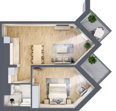 2 pokoje, apartament inwestycyjny 53,71 m², piętro 1, oferta nr 114, PINEA Pobierowo, Pobierowo, ul. Grunwaldzka 82a