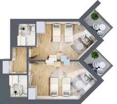 2 pokoje, apartament inwestycyjny 55,54 m², piętro 2, oferta nr 202, PINEA Pobierowo, Pobierowo, ul. Grunwaldzka 82a