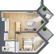 2 pokoje, apartament inwestycyjny 53,71 m², piętro 2, oferta nr 214, PINEA Pobierowo, Pobierowo, ul. Grunwaldzka 82a