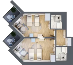 2 pokoje, apartament inwestycyjny 55,54 m², piętro 3, oferta nr 303, PINEA Pobierowo, Pobierowo, ul. Grunwaldzka 82a