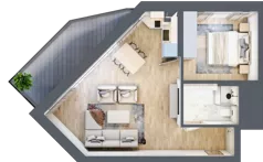 2 pokoje, apartament inwestycyjny 43,99 m², piętro 3, oferta nr 312, PINEA Pobierowo, Pobierowo, ul. Grunwaldzka 82a