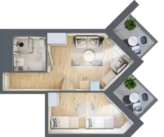 2 pokoje, apartament inwestycyjny 38,86 m², piętro 4, oferta nr 418, PINEA Pobierowo, Pobierowo, ul. Grunwaldzka 82a
