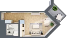 1 pokój, apartament inwestycyjny 26,18 m², piętro 7, oferta nr 701, PINEA Pobierowo, Pobierowo, ul. Grunwaldzka 82a