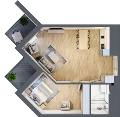 2 pokoje, apartament inwestycyjny 54,30 m², piętro 7, oferta nr 705, PINEA Pobierowo, Pobierowo, ul. Grunwaldzka 82a