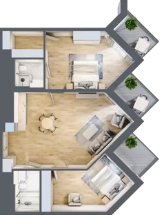 3 pokoje, apartament inwestycyjny 80,83 m², piętro 7, oferta nr 714, PINEA Pobierowo, Pobierowo, ul. Grunwaldzka 82a