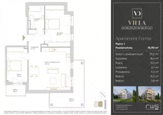 3 pokoje, apartament 76,90 m², piętro 1, oferta nr Apartament Forma, Villa Doroszewskiego, Gdańsk, Oliwa, ul. Doroszewskiego