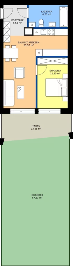 2 pokoje, apartament inwestycyjny 50,00 m², parter, oferta nr B1, Lowen Marina, Giżycko, ul. Świętego Brunona