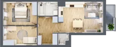 3 pokoje, mieszkanie 58,33 m², piętro 1, oferta nr A/16, Sycylijska, Warszawa, Mokotów, Stegny, ul. Sycylijska