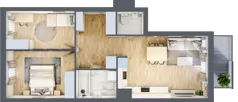 3 pokoje, mieszkanie 58,65 m², piętro 1, oferta nr A/18, Sycylijska, Warszawa, Mokotów, Stegny, ul. Sycylijska