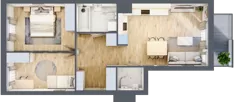 3 pokoje, mieszkanie 58,65 m², piętro 1, oferta nr A/27, Sycylijska, Warszawa, Mokotów, Stegny, ul. Sycylijska