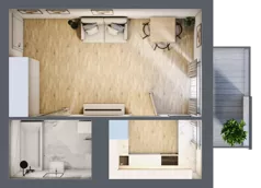 1 pokój, mieszkanie 30,51 m², piętro 1, oferta nr B/45, Sycylijska, Warszawa, Mokotów, Stegny, ul. Sycylijska
