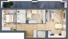 3 pokoje, mieszkanie 57,95 m², piętro 4, oferta nr B/55, Sycylijska, Warszawa, Mokotów, Stegny, ul. Sycylijska