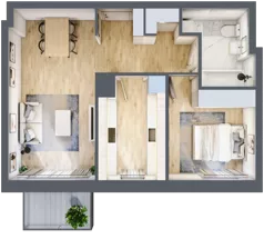2 pokoje, mieszkanie 48,37 m², piętro 3, oferta nr C1/145, Classic Ursus, Warszawa, Ursus, Szamoty, ul. Dyrekcyjna