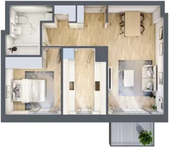 2 pokoje, mieszkanie 48,24 m², piętro 3, oferta nr C1/79, Classic Ursus, Warszawa, Ursus, Szamoty, ul. Dyrekcyjna
