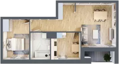 2 pokoje, mieszkanie 52,48 m², piętro 4, oferta nr C1/27, Classic Ursus, Warszawa, Ursus, Szamoty, ul. Dyrekcyjna