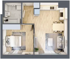 2 pokoje, mieszkanie 40,68 m², parter, oferta nr C1/117, Classic Ursus, Warszawa, Ursus, Szamoty, ul. Dyrekcyjna
