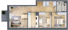 3 pokoje, mieszkanie 65,83 m², piętro 4, oferta nr C1/87, Classic Ursus, Warszawa, Ursus, Szamoty, ul. Dyrekcyjna