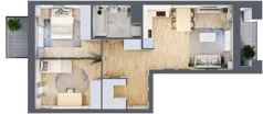 3 pokoje, mieszkanie 56,06 m², piętro 1, oferta nr C1/55, Classic Ursus, Warszawa, Ursus, Szamoty, ul. Dyrekcyjna