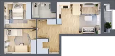 3 pokoje, mieszkanie 55,85 m², piętro 2, oferta nr C1/65, Classic Ursus, Warszawa, Ursus, Szamoty, ul. Dyrekcyjna