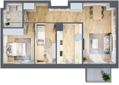 3 pokoje, mieszkanie 61,14 m², piętro 1, oferta nr C1/58, Classic Ursus, Warszawa, Ursus, Szamoty, ul. Dyrekcyjna