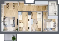 3 pokoje, mieszkanie 61,06 m², piętro 1, oferta nr C1/128, Classic Ursus, Warszawa, Ursus, Szamoty, ul. Dyrekcyjna