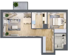 2 pokoje, mieszkanie 48,46 m², piętro 3, oferta nr C2/22, Classic Ursus, Warszawa, Ursus, Szamoty, ul. Dyrekcyjna