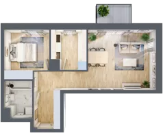2 pokoje, mieszkanie 49,11 m², piętro 1, oferta nr C2/8, Classic Ursus, Warszawa, Ursus, Szamoty, ul. Dyrekcyjna