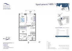 2 pokoje, lokal inwestycyjny 63,66 m², piętro 1, oferta nr M09/1, Marina Royale, Darłowo, ul. Bulwar Zachodzącego Słońca 1