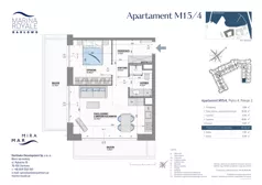 2 pokoje, lokal inwestycyjny 45,65 m², piętro 4, oferta nr M15/4, Marina Royale, Darłowo, ul. Bulwar Zachodzącego Słońca 1