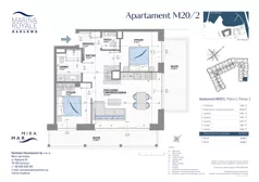 3 pokoje, lokal inwestycyjny 56,39 m², piętro 2, oferta nr M20/2, Marina Royale, Darłowo, ul. Bulwar Zachodzącego Słońca 1