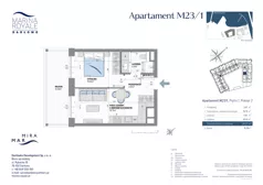 2 pokoje, lokal inwestycyjny 34,27 m², piętro 1, oferta nr M23/1, Marina Royale, Darłowo, ul. Bulwar Zachodzącego Słońca 1