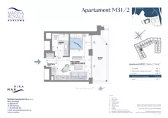 1 pokój, lokal inwestycyjny 27,58 m², piętro 2, oferta nr M31/2, Marina Royale, Darłowo, ul. Bulwar Zachodzącego Słońca 1