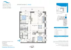 3 pokoje, apartament 81,72 m², piętro 3, oferta nr V10/3, Marina Royale, Darłowo, ul. Bulwar Zachodzącego Słońca 1