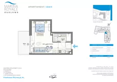 1 pokój, apartament 32,95 m², piętro 4, oferta nr V24/4, Marina Royale, Darłowo, ul. Bulwar Zachodzącego Słońca 1