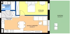 2 pokoje, mieszkanie 46,01 m², parter, oferta nr 5, Strumykowa, Warszawa, Białołęka, Nowodwory, ul. Strumykowa