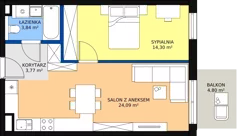 2 pokoje, mieszkanie 46,01 m², piętro 1, oferta nr 10, Strumykowa, Warszawa, Białołęka, Nowodwory, ul. Strumykowa