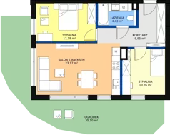 3 pokoje, mieszkanie 60,03 m², parter, oferta nr 25, Strumykowa, Warszawa, Białołęka, Nowodwory, ul. Strumykowa