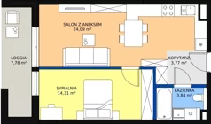 2 pokoje, mieszkanie 46,01 m², piętro 2, oferta nr 38, Strumykowa, Warszawa, Białołęka, Nowodwory, ul. Strumykowa