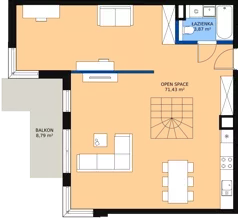 1 pokój, mieszkanie 123,56 m², piętro 3, oferta nr 47, Strumykowa, Warszawa, Białołęka, Nowodwory, ul. Strumykowa