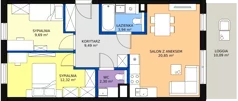 3 pokoje, mieszkanie 58,63 m², piętro 2, oferta nr 60, Strumykowa, Warszawa, Białołęka, Nowodwory, ul. Strumykowa