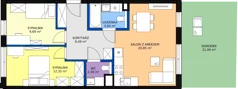 3 pokoje, mieszkanie 58,59 m², parter, oferta nr 66, Strumykowa, Warszawa, Białołęka, Nowodwory, ul. Strumykowa