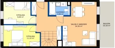 3 pokoje, mieszkanie 78,54 m², piętro 3, oferta nr 75, Strumykowa, Warszawa, Białołęka, Nowodwory, ul. Strumykowa