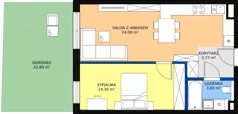2 pokoje, mieszkanie 46,01 m², parter, oferta nr 78, Strumykowa, Warszawa, Białołęka, Nowodwory, ul. Strumykowa