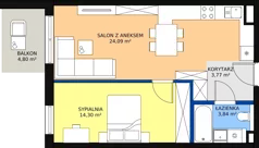 2 pokoje, mieszkanie 46,01 m², piętro 1, oferta nr 85, Strumykowa, Warszawa, Białołęka, Nowodwory, ul. Strumykowa
