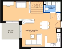 1 pokój, mieszkanie 72,85 m², piętro 3, oferta nr 95, Strumykowa, Warszawa, Białołęka, Nowodwory, ul. Strumykowa