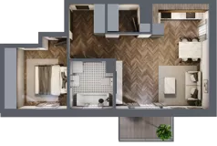 2 pokoje, mieszkanie 48,70 m², piętro 1, oferta nr A13, Karolewska 60, Łódź, Polesie, Karolew, ul. Karolewska 54/60