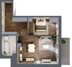 2 pokoje, mieszkanie 53,94 m², piętro 2, oferta nr A19, Karolewska 60, Łódź, Polesie, Karolew, ul. Karolewska 54/60