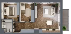 3 pokoje, mieszkanie 55,35 m², piętro 2, oferta nr A23, Karolewska 60, Łódź, Polesie, Karolew, ul. Karolewska 54/60