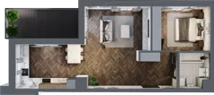 2 pokoje, mieszkanie 55,95 m², piętro 3, oferta nr A24, Karolewska 60, Łódź, Polesie, Karolew, ul. Karolewska 54/60