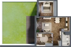 3 pokoje, mieszkanie 59,04 m², parter, oferta nr B3, Karolewska 60, Łódź, Polesie, Karolew, ul. Karolewska 54/60